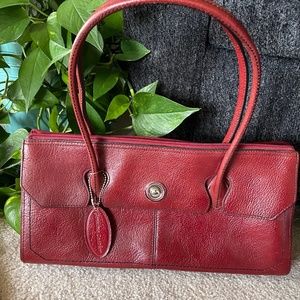 Merlot color leather handbag